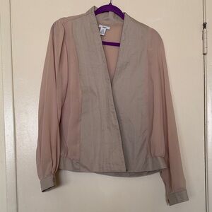 Bar III Women's Blazer in Beige and Tan